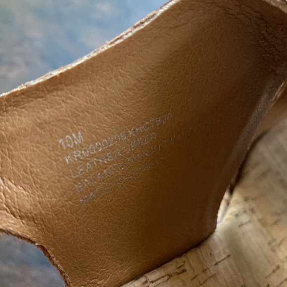 Korks by Kork Ease Brown Leather Slingback Buckle Adela Wedge Sandals Size 10 - Picture 7 of 9